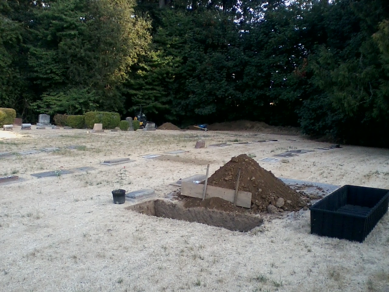 Two new graves in Hopewell's cemetery