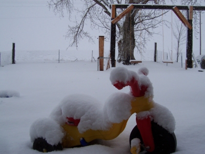 Madras Snow on Fence