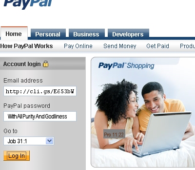 PayPal in the bedroom